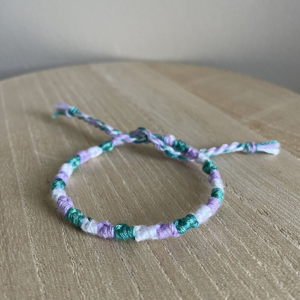 Fernanda Bracelet, anklet, trendy, comfortable, tie, embroidery thread, woven, g